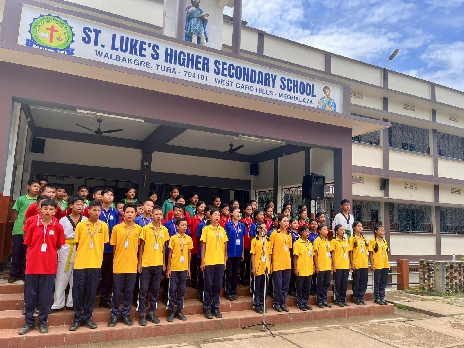 Students performing at school